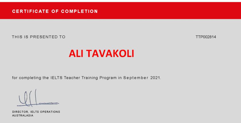 Certificate of Completion-ALI TAVAKOLI-IDP